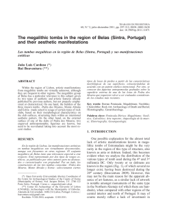 The megalithic tombs in the region of Belas (Sintra, Portugal) and