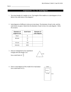 1. The actual length of a needle is 6 cm. The length of the needle on