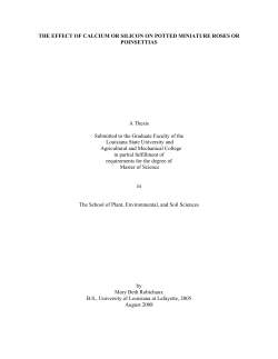 the effect of calcium or silicon on potted