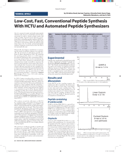Low-Cost, Fast, Conventional Peptide Synthesis With