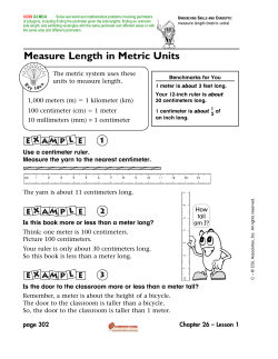 Measure Length in Metric Units