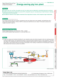 The plant uses iron ore fines, low-grade ore and non