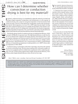 How can I determine whether convection or conduction drying is