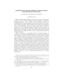 A Greener Future for Caribbean Constitutions?