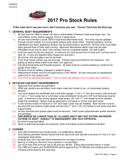2017 Pro Stock Rules