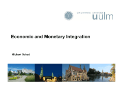 Economic and Monetary Integration