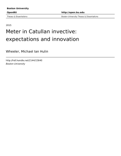 Meter in Catullan invective: expectations and innovation