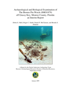 Archaeological and Biological Examination of The Bronze Pin Wreck