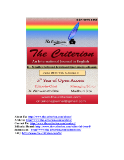 Apartheid in Athol Fugard`s - The Criterion: An International Journal