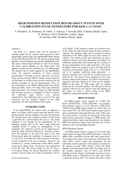 High Position Resolution BPM Readout System with - Linac