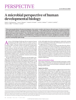 A microbial perspective of human developmental biology