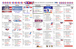 2016 activity calendar - Sun Health Senior Living