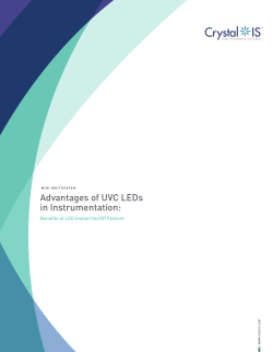 Advantages of UVC LEDs in Instrumentation