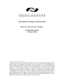 The Future of Charge Card Networks