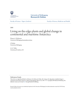 Living on the edge-plants and global change in