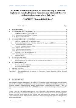 SAMREC Diamond Guidelines