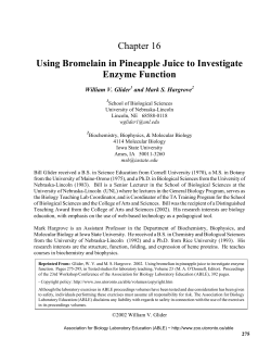 Chapter 16 Using Bromelain in Pineapple Juice to Investigate