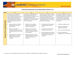 Informative-Explanatory Essay Writing Rubric