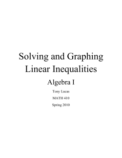 lucasal Solving and Graphing Linear Inequalities Unit
