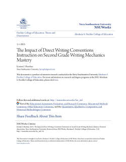 The Impact of Direct Writing Conventions Instruction on