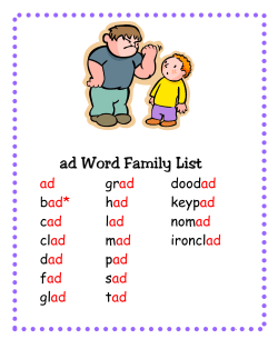 ad Word Family Set