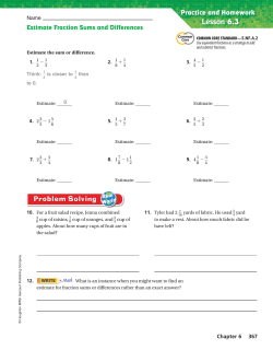 Chapter 6 Lesson 3 Homework