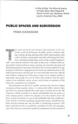 public spaces and subversion