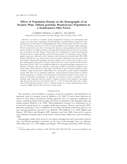 Effect of Population Density on the Demography of an Invasive Plant