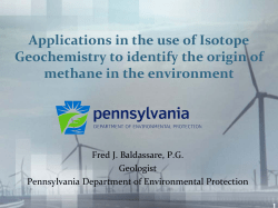 Applications in the use of Isotope Geochemistry