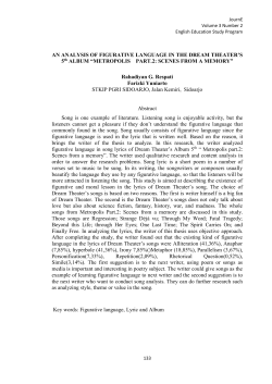 METROPOLIS PART.2: SCENES FROM A MEMORY