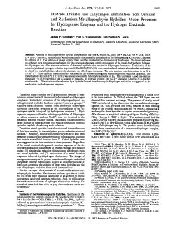 Hydride Transfer and Dihydrogen Elimination from Osmium and