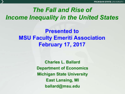 The Fall and Rise of Income Inequality in the United States