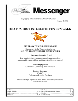 2013 FOX TROT INTERFAITH FUN RUN/WALK