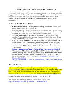 ap art history summer assignments