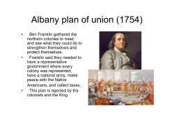 Albany Plan Powerpoint Unit 1