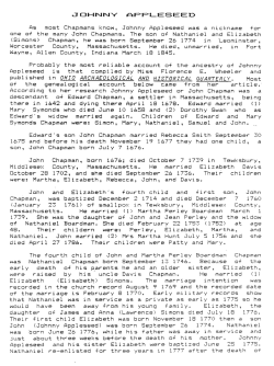 johnny appleseed - Chapman Family Association