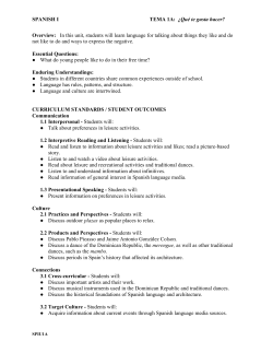 Spanish 1: Unit 1A - Que te gusta hacer?