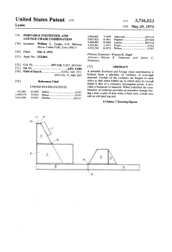 Portable footstool and lounge chair combination