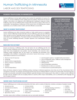 Human Trafficking in Minnesota - The Advocates for Human Rights