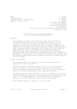 SACM C. Coffin Internet-Draft B. Cheikes - Datatracker