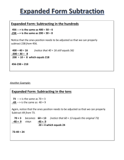 Expanded Form: Subtracting in the hundreds Expanded Form