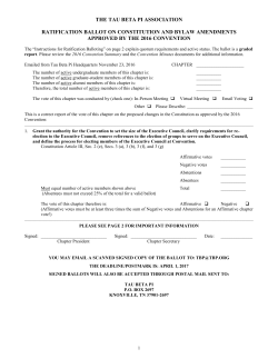 Ratification Ballot - 2015 Convention