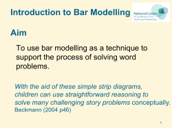 Introduction to Bar Modelling