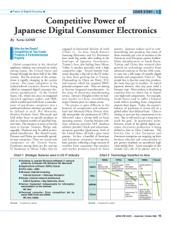 Competitive Power of Japanese Digital Consumer Electronics