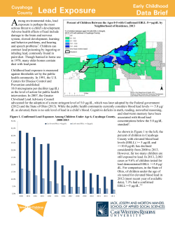 Lead Exposure - Center on Urban Poverty and Community