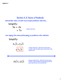 Simplify: 5x + 2x = 7x Simplify: