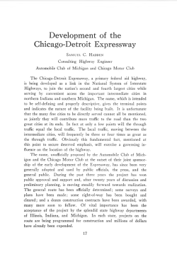 Development of the Chicago-Detroit Expressway - Purdue e-Pubs