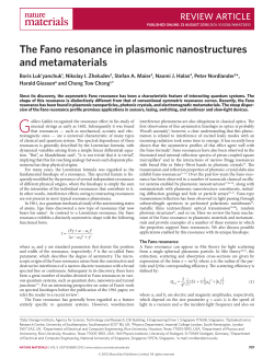 The Fano resonance in plasmonic nanostructures and metamaterials