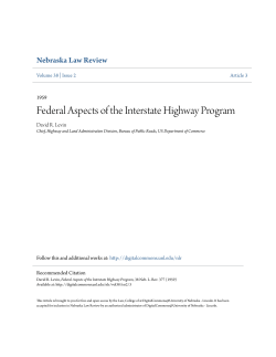 Federal Aspects of the Interstate Highway Program