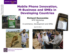 Mobile Phone Innovation, M-Business and SMEs in Developing